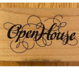 NEW Open House Wood Mounted Rubber Stamp PSX F1241